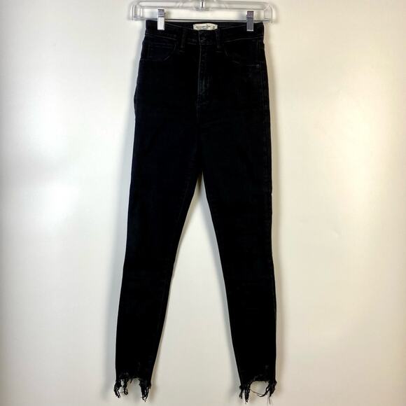 Abercrombie & Fitch Curve Love High Rise Super Skinny Ankle Jeans Size 24/00 - Picture 2 of 9